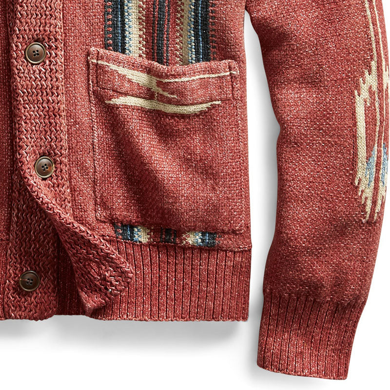 Hugo | Vintage Gebreid Dames Vest met Jacquard Patroon en Lange Mouwen 3