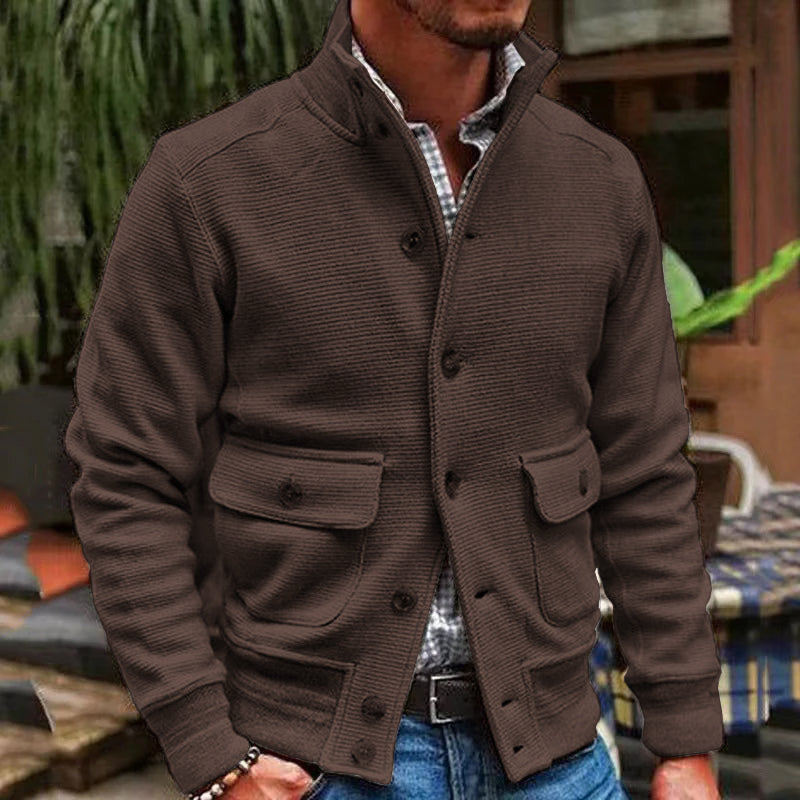 Mark | Heren Winterjas van Polyester met Staande Kraag en Enkele Knoopsluiting 5