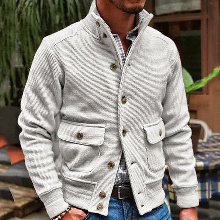Mark | Heren Winterjas van Polyester met Staande Kraag en Enkele Knoopsluiting 3