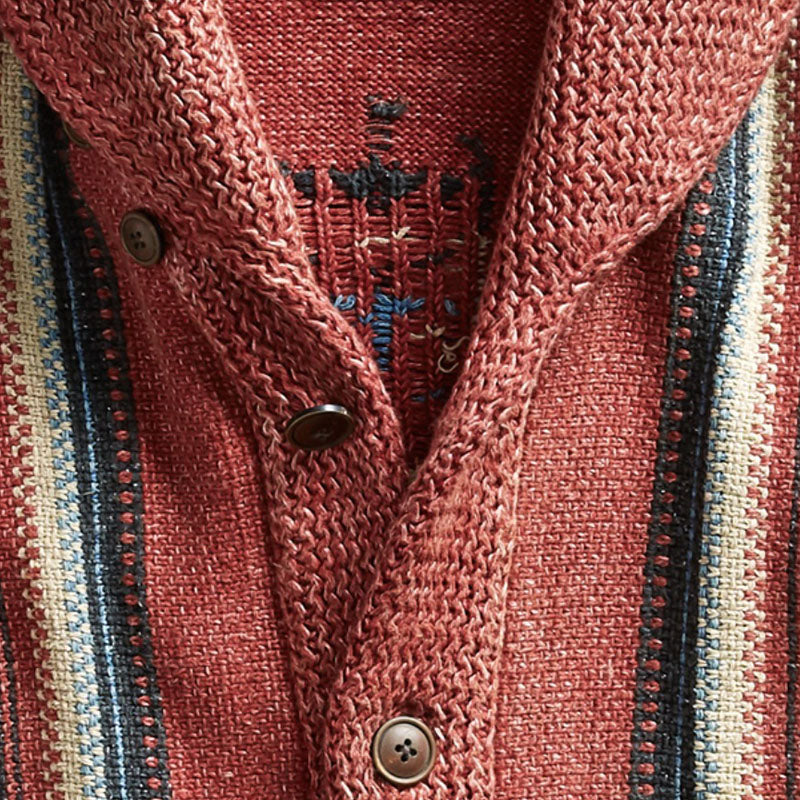 Hugo | Vintage Gebreid Dames Vest met Jacquard Patroon en Lange Mouwen 4