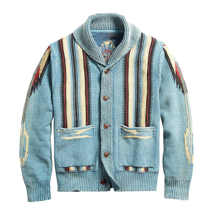 Hugo | Vintage Gebreid Dames Vest met Jacquard Patroon en Lange Mouwen 5