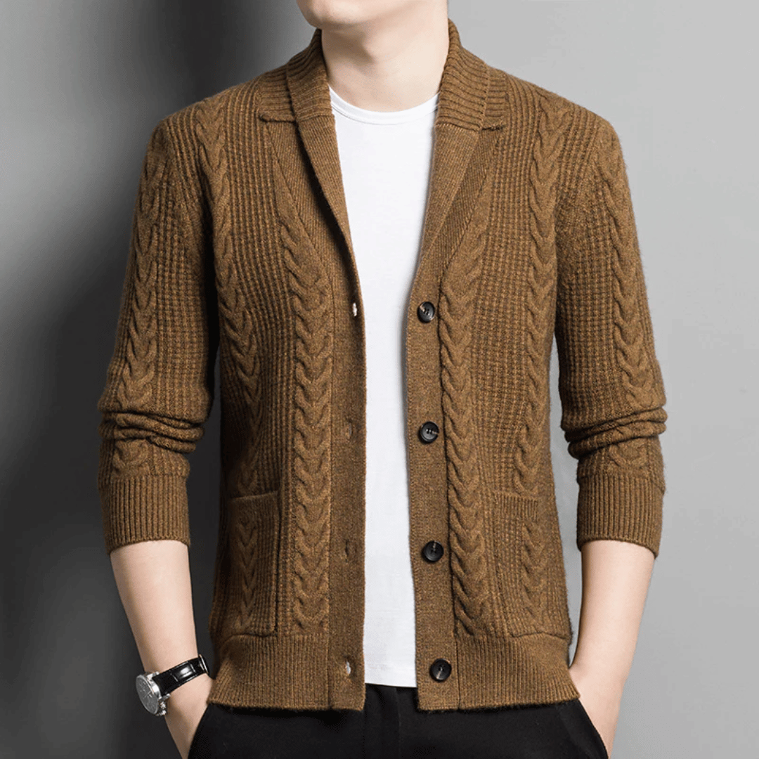 Marcus Reverie Jacquard Brei Cardigan