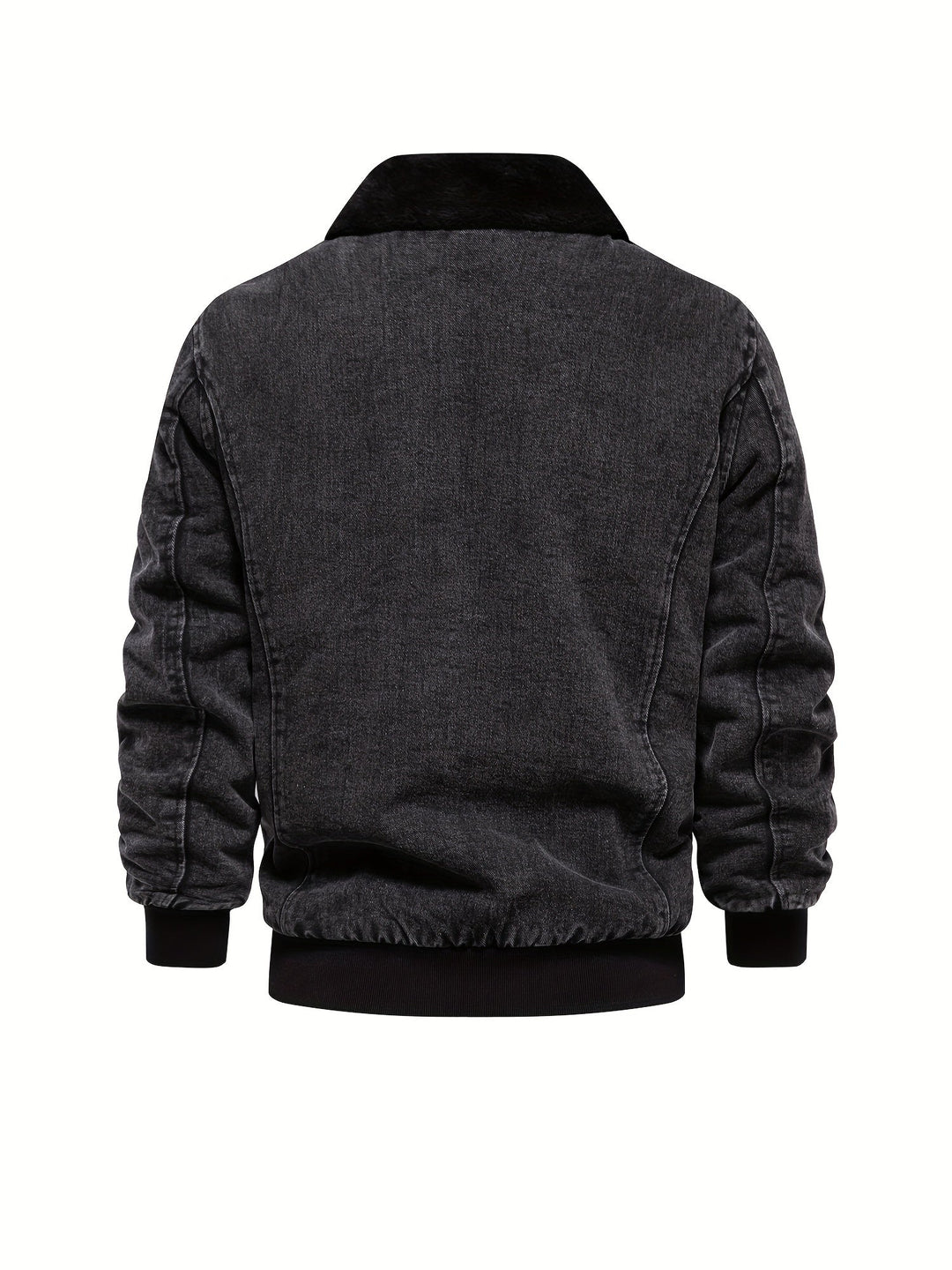 Denim-Fleece-jack voor heren
