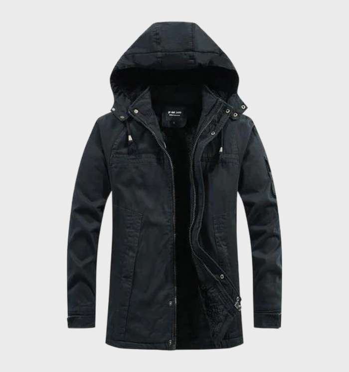 Gabriel | Dikke Cargo Jas met Fleece Voering en Capuchon