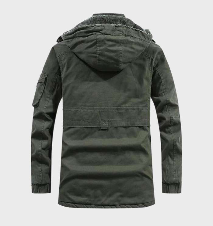 Gabriel | Dikke Cargo Jas met Fleece Voering en Capuchon