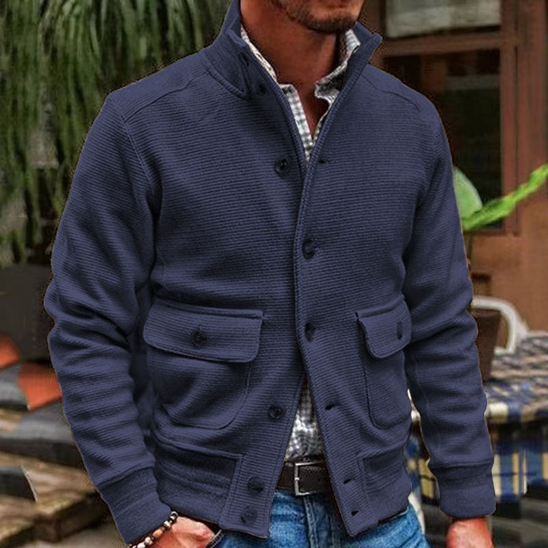Mark | Heren Winterjas van Polyester met Staande Kraag en Enkele Knoopsluiting 4