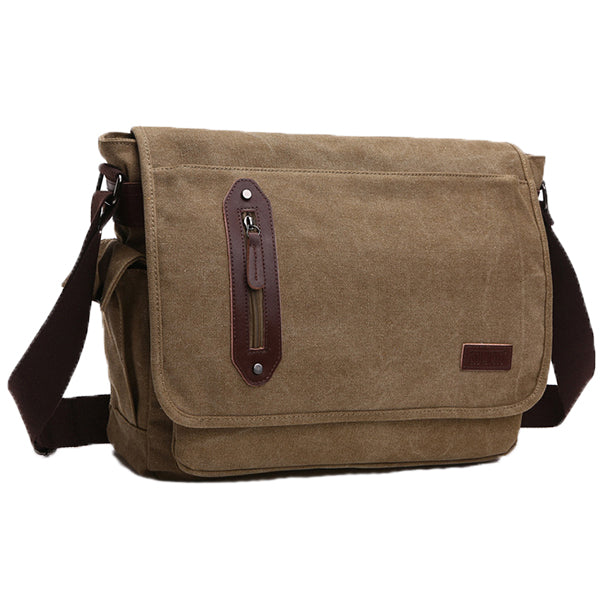 Casual Canvas Schoudertas Dames met Laptopcompartiment en Verstelbare Schouderriem - Duurzaam en Tijdloos Ontwerp