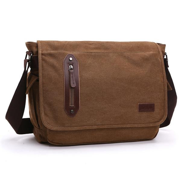 Casual Canvas Schoudertas Dames met Laptopcompartiment en Verstelbare Schouderriem - Duurzaam en Tijdloos Ontwerp