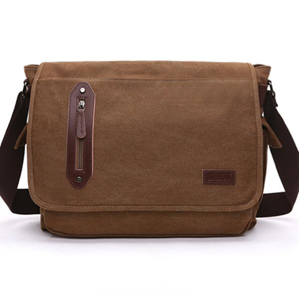 Casual Canvas Schoudertas Dames met Laptopcompartiment en Verstelbare Schouderriem - Duurzaam en Tijdloos Ontwerp