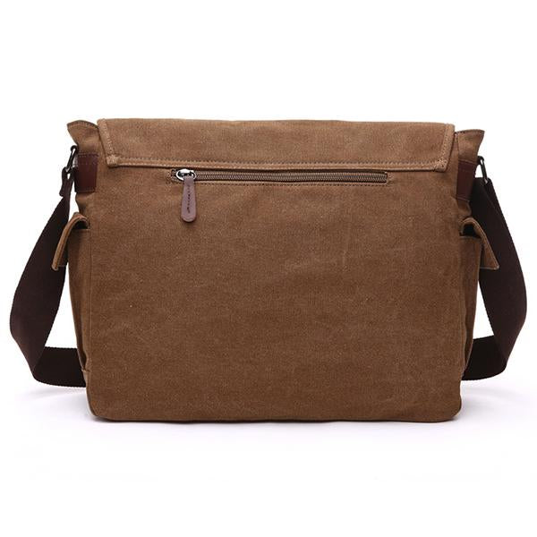 Casual Canvas Schoudertas Dames met Laptopcompartiment en Verstelbare Schouderriem - Duurzaam en Tijdloos Ontwerp