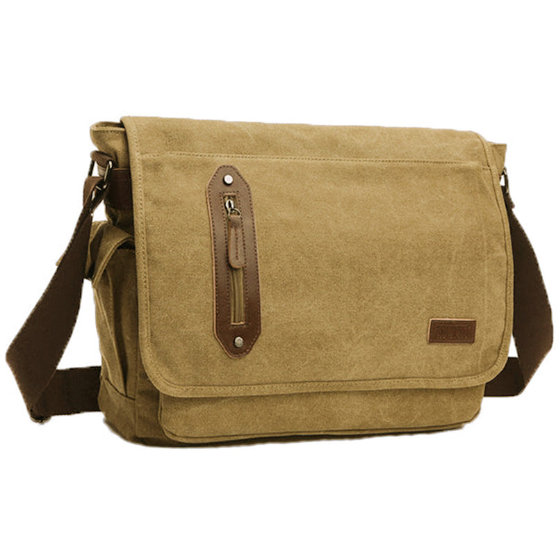 Casual Canvas Schoudertas Dames met Laptopcompartiment en Verstelbare Schouderriem - Duurzaam en Tijdloos Ontwerp