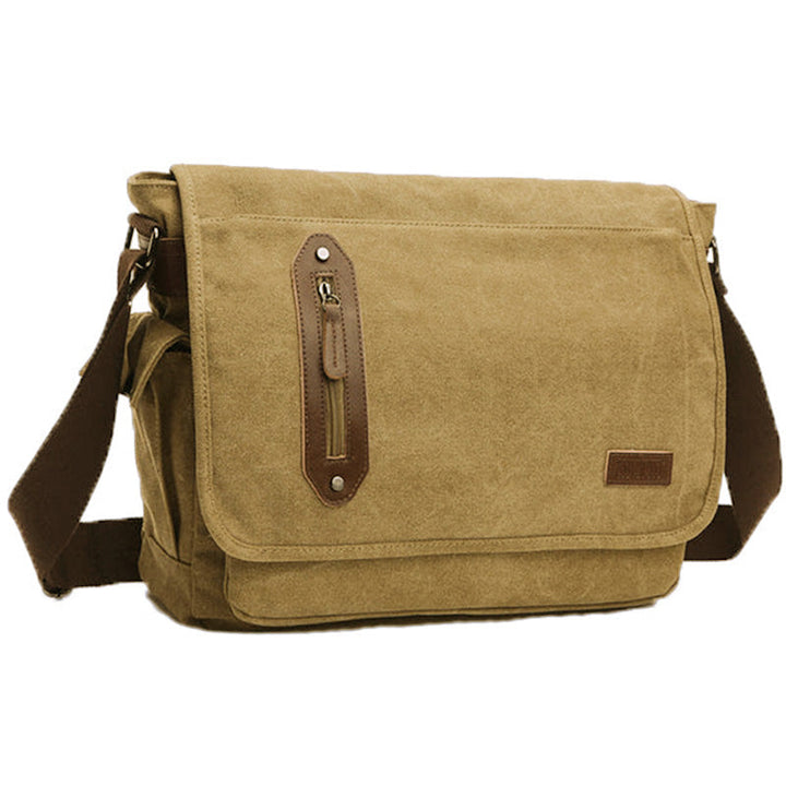 Casual Canvas Schoudertas Dames met Laptopcompartiment en Verstelbare Schouderriem - Duurzaam en Tijdloos Ontwerp