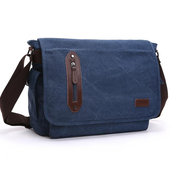 Casual Canvas Schoudertas Dames met Laptopcompartiment en Verstelbare Schouderriem - Duurzaam en Tijdloos Ontwerp