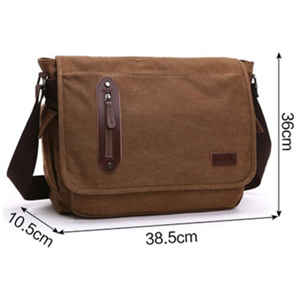 Casual Canvas Schoudertas Dames met Laptopcompartiment en Verstelbare Schouderriem - Duurzaam en Tijdloos Ontwerp