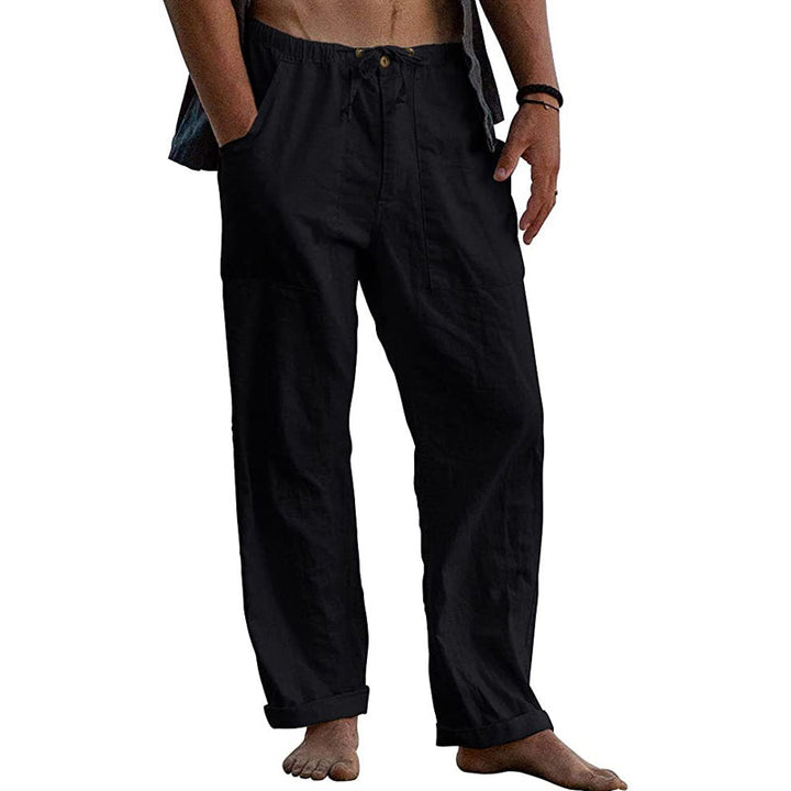 Casual Heren Broek van Katoen-Linnen met Elastische Taille en Relaxte Pasvorm 5