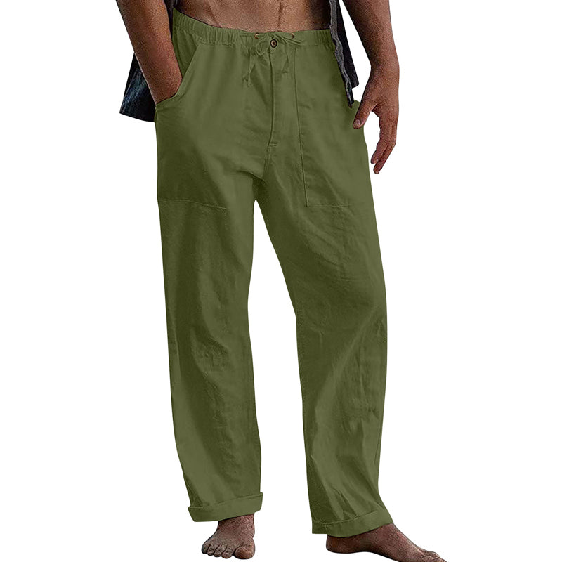 Casual Heren Broek van Katoen-Linnen met Elastische Taille en Relaxte Pasvorm 7