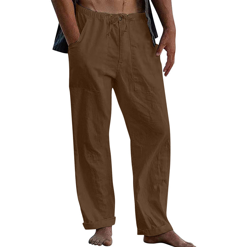 Casual Heren Broek van Katoen-Linnen met Elastische Taille en Relaxte Pasvorm 8