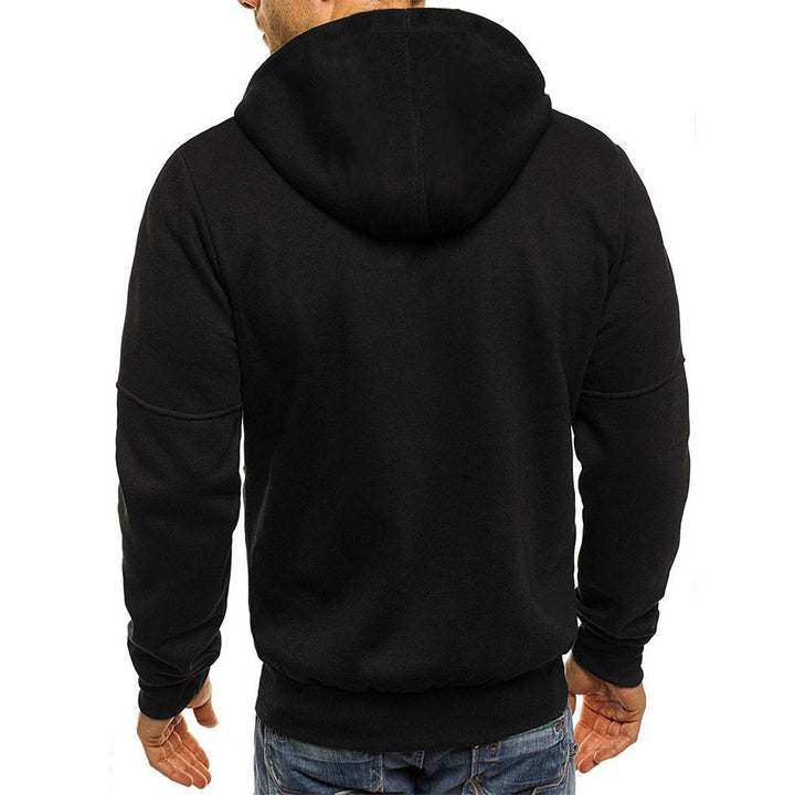 Casual Heren Hoodie met Rits – Slim Fit Katoenmengsel Jack met Capuchon en Zakken, Beschikbaar in Zwart, Marineblauw, Grijs en Olijfgroen 5