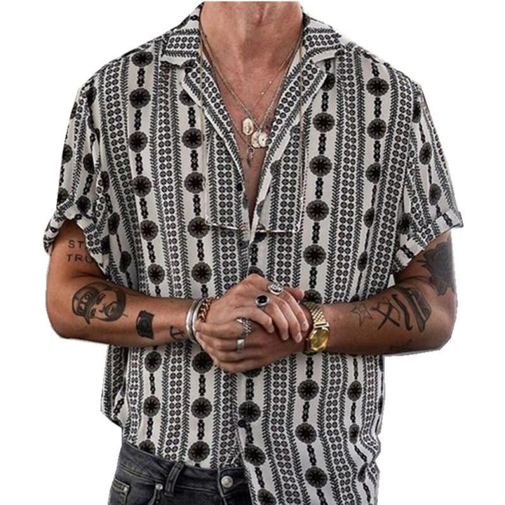 Casual Heren Overhemd met Streepprint en Klassieke Kraag – Ademend en Lichtgewicht Relaxed Fit Overhemd voor Lente/Zomer