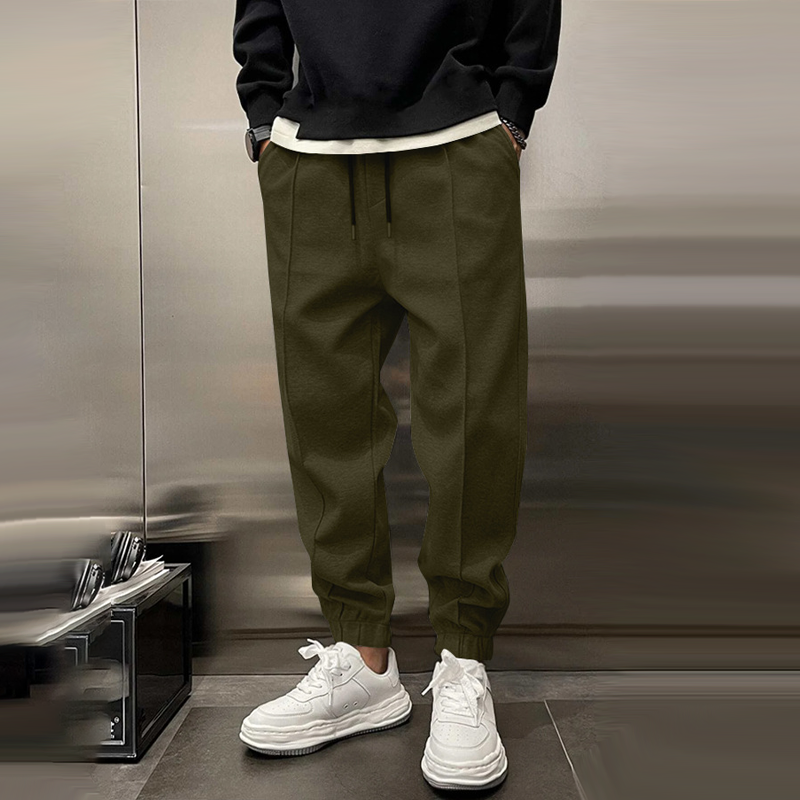 Comfortabele Losse Sportbroek voor Heren van Warm Polyester met Elastische Taille en Functionele Zakken 11