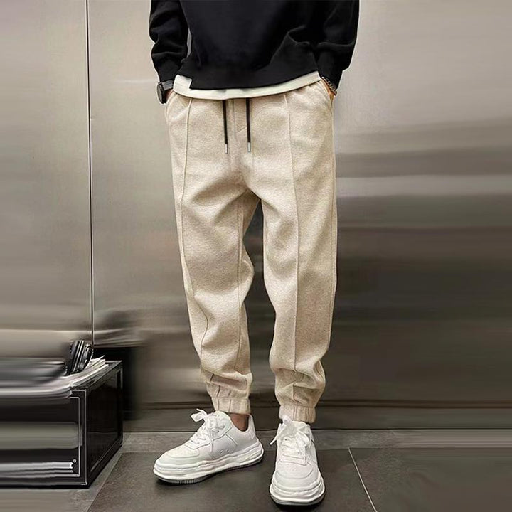 Comfortabele Losse Sportbroek voor Heren van Warm Polyester met Elastische Taille en Functionele Zakken 12