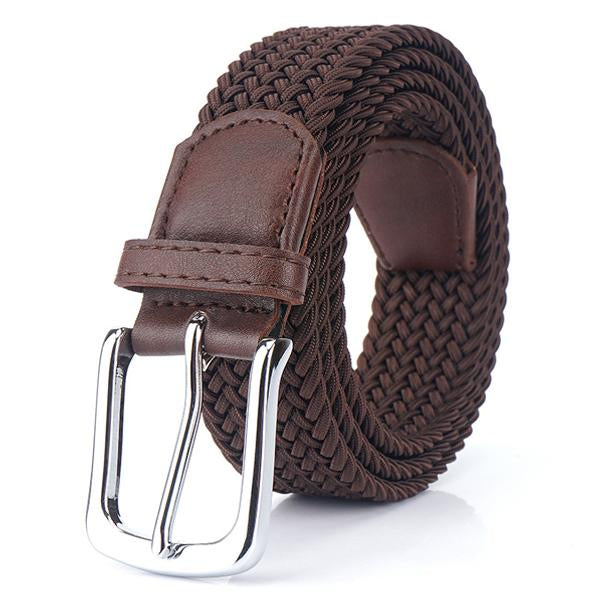 Geweven Elastische Casual Riem voor Mannen met Nickel Alloy Gesp en Elegante Stijl 1
