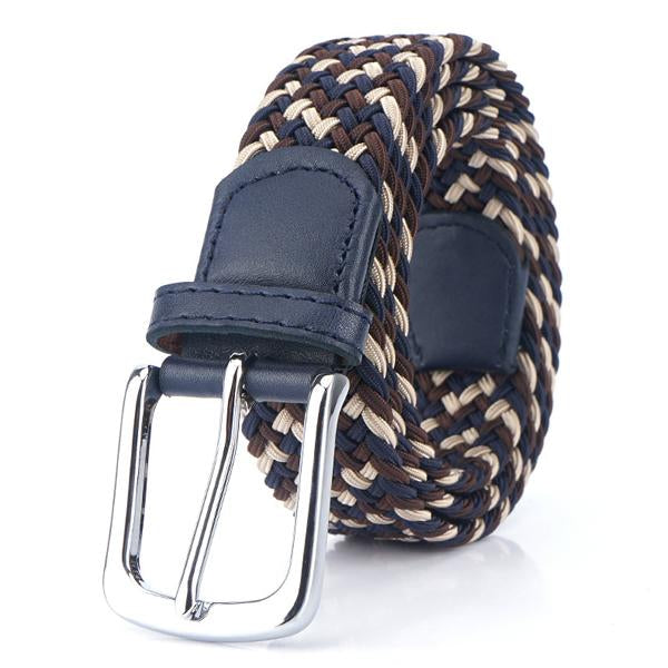 Geweven Elastische Casual Riem voor Mannen met Nickel Alloy Gesp en Elegante Stijl 2