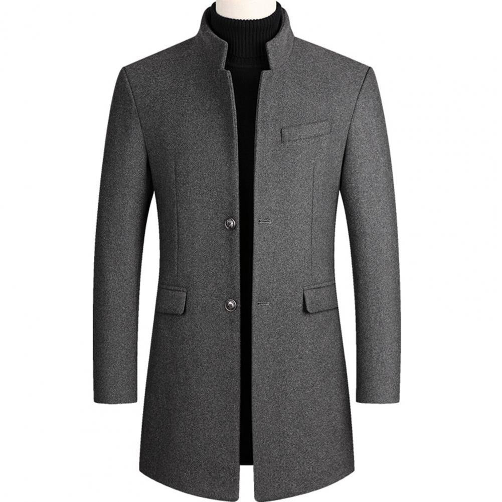 Heren trenchcoat van wol – winddicht