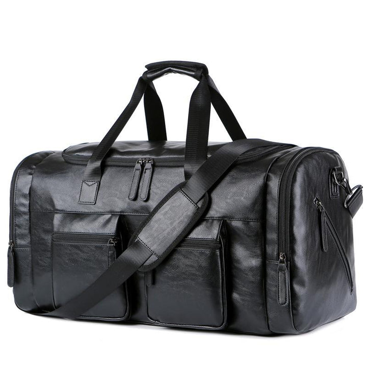 Grote Capaciteit Duffle Bag voor Mannen – 32 Inch PU Leer Reis- en Sporttas met Ritssluiting