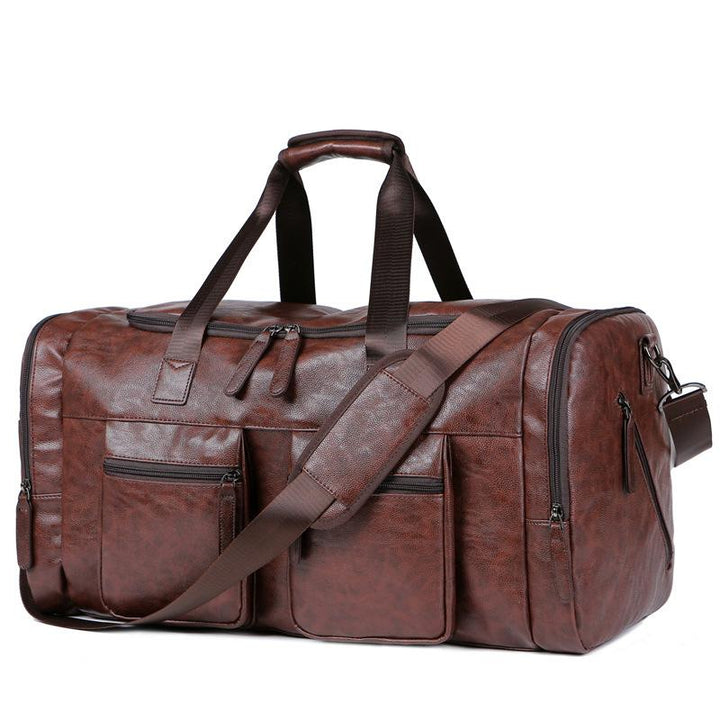Grote Capaciteit Duffle Bag voor Mannen – 32 Inch PU Leer Reis- en Sporttas met Ritssluiting