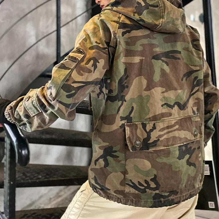 Heren Hoodie Multi-Pocket Camo Pullover, Comfortabele en Duurzame Trui voor Buitenactiviteiten, Lange Mouwen