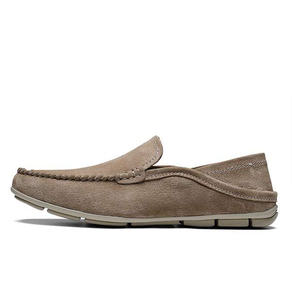Heren Loafers Zwart Suede met Flexibele Rubberen Zool en Inklapbare Hielpad 1