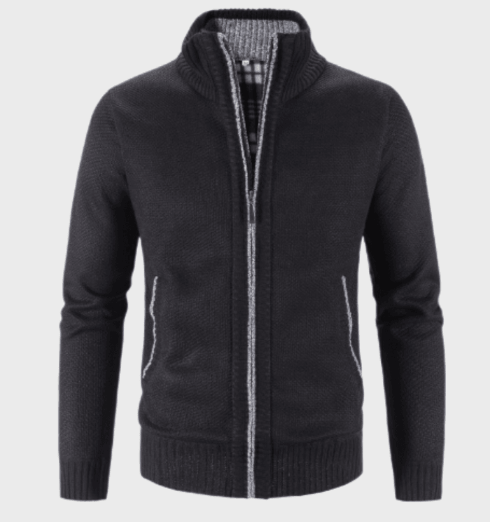 Alessandro | Slim Fit Eenvoudig Jack met Col en Rits