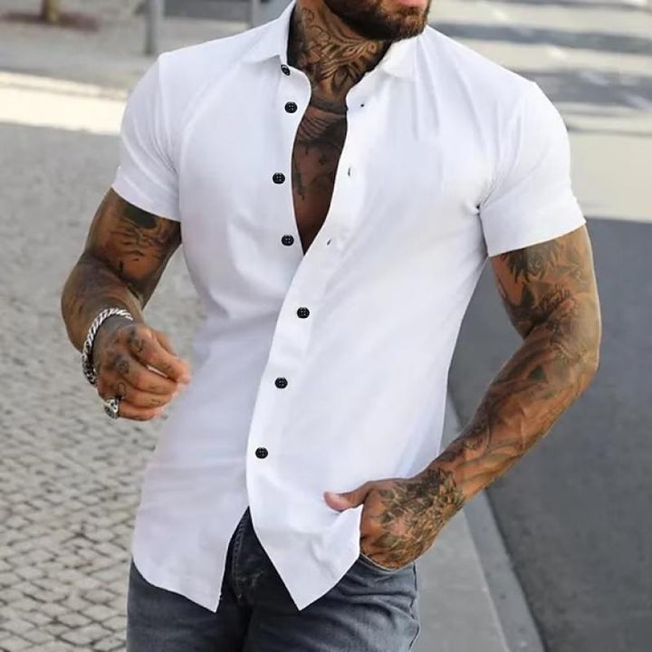 Korte Mouwen Sportshirt voor Mannen met Kraag – Ademend en Comfortabel Fitness Shirt in Diverse Kleuren