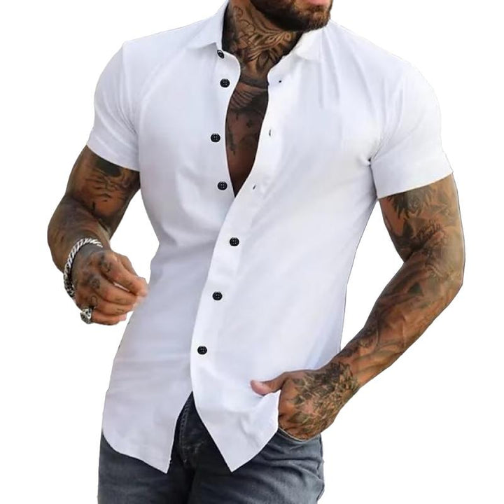 Korte Mouwen Sportshirt voor Mannen met Kraag – Ademend en Comfortabel Fitness Shirt in Diverse Kleuren