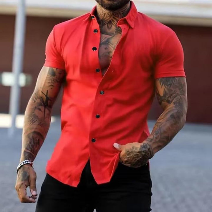 Korte Mouwen Sportshirt voor Mannen met Kraag – Ademend en Comfortabel Fitness Shirt in Diverse Kleuren