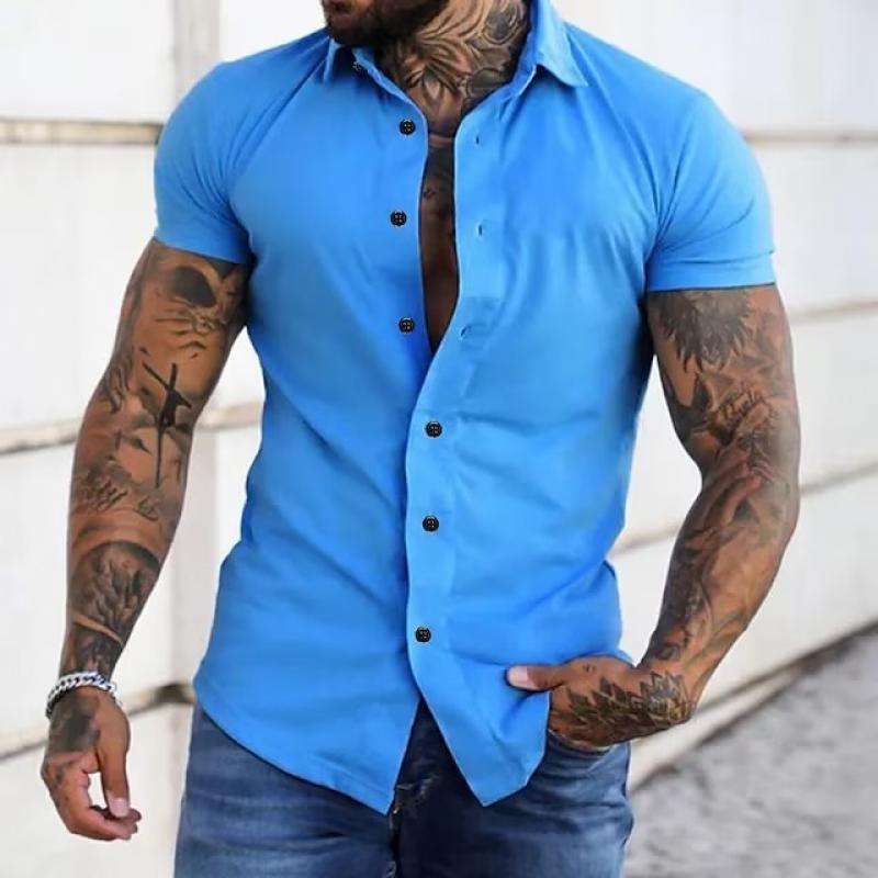 Korte Mouwen Sportshirt voor Mannen met Kraag – Ademend en Comfortabel Fitness Shirt in Diverse Kleuren