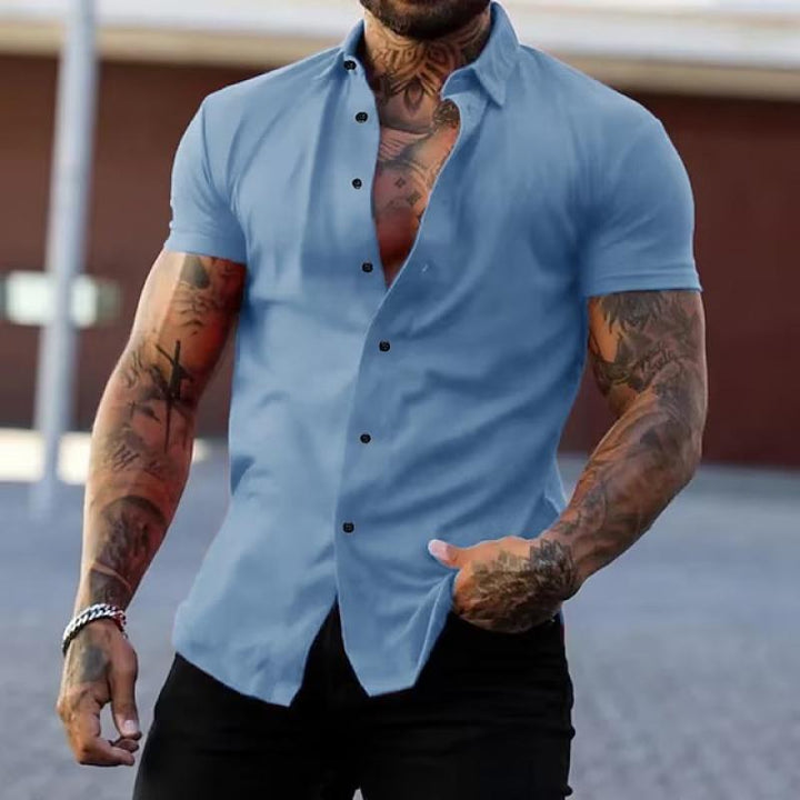 Korte Mouwen Sportshirt voor Mannen met Kraag – Ademend en Comfortabel Fitness Shirt in Diverse Kleuren