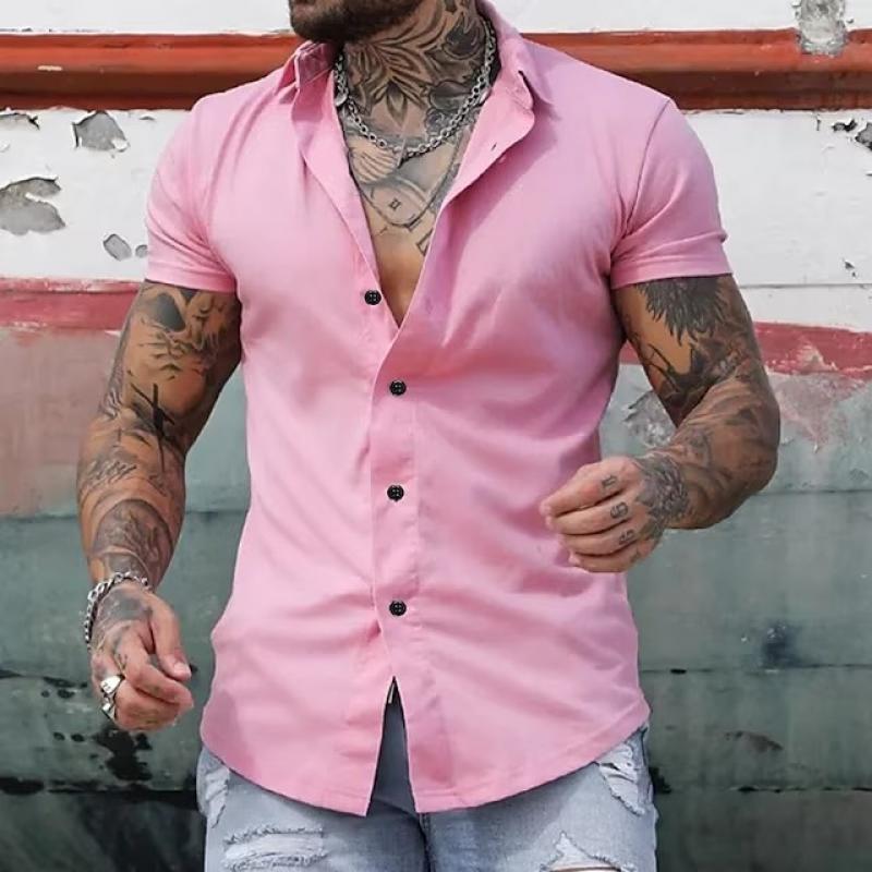 Korte Mouwen Sportshirt voor Mannen met Kraag – Ademend en Comfortabel Fitness Shirt in Diverse Kleuren