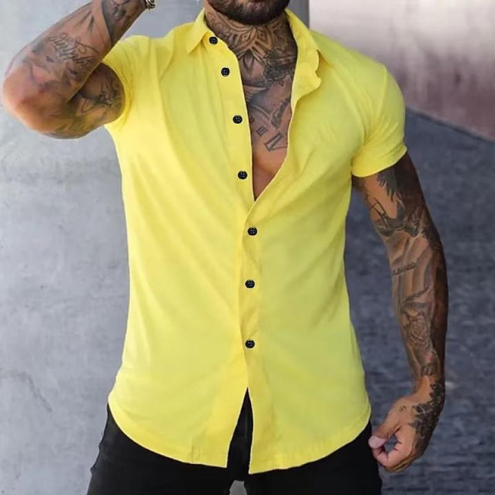 Korte Mouwen Sportshirt voor Mannen met Kraag – Ademend en Comfortabel Fitness Shirt in Diverse Kleuren