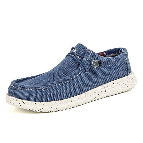 Lichte Canvas Loafers Heren met Elastische Veters en Rondneus voor Comfort 0