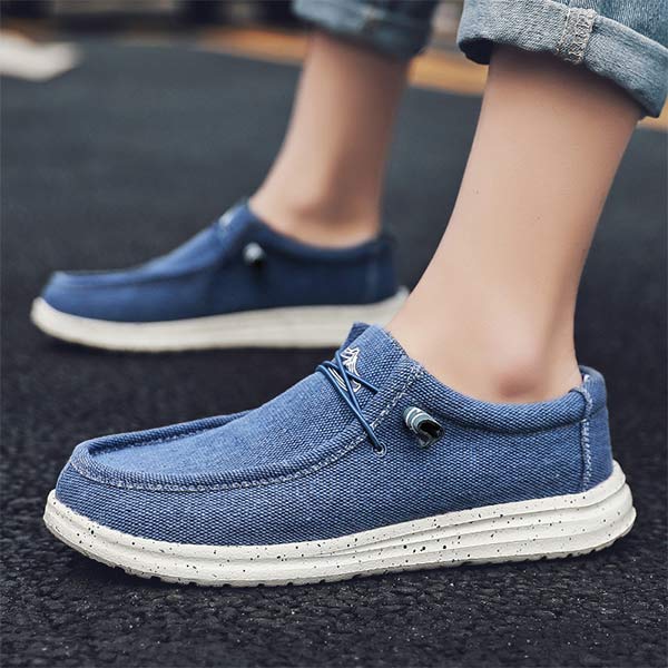 Lichte Canvas Loafers Heren met Elastische Veters en Rondneus voor Comfort 2