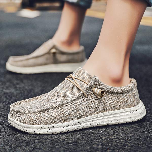 Lichte Canvas Loafers Heren met Elastische Veters en Rondneus voor Comfort 7