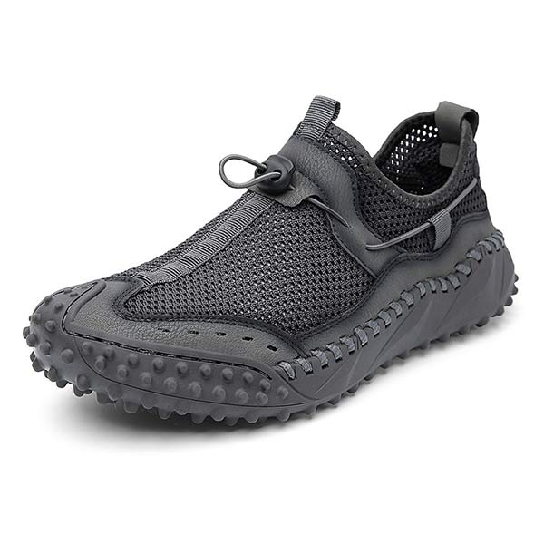 Lichtgewicht Ademend Wandelschoenen Heren met Bungee Sluiting en Non-Slip Zool 6