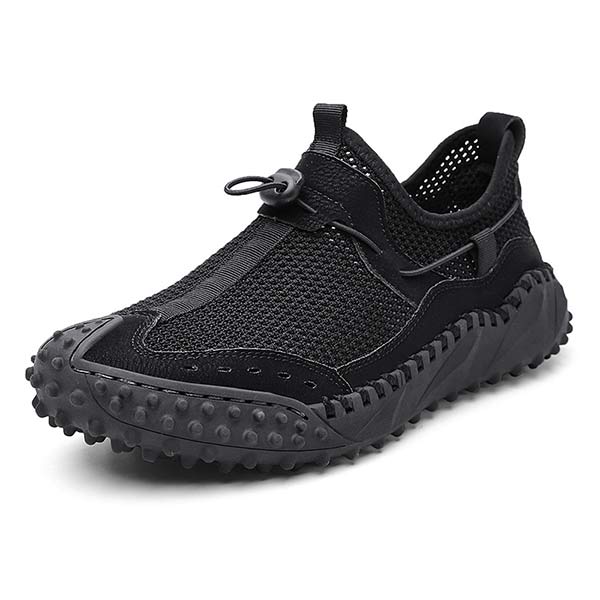Lichtgewicht Ademend Wandelschoenen Heren met Bungee Sluiting en Non-Slip Zool 9