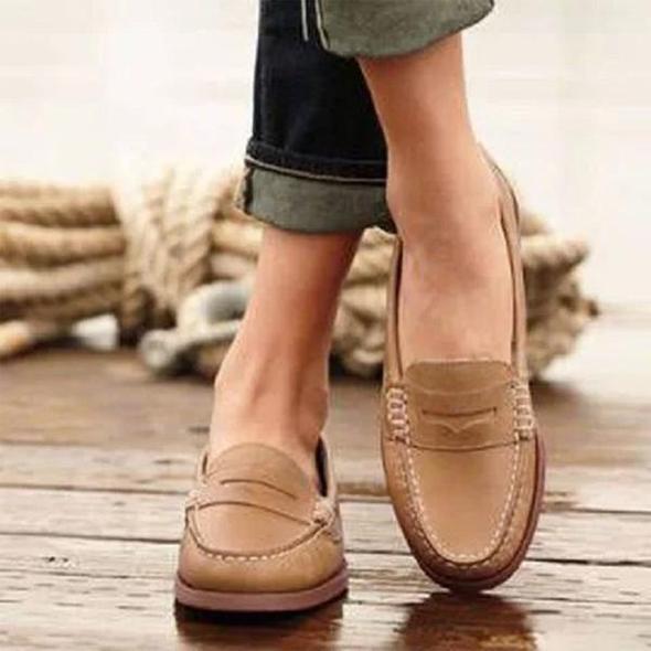 Leren loafers voor dames