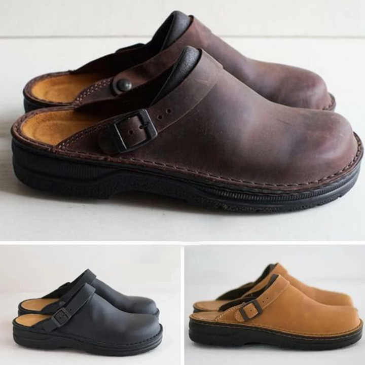 MORTIZ - Orthopedic leather clogs