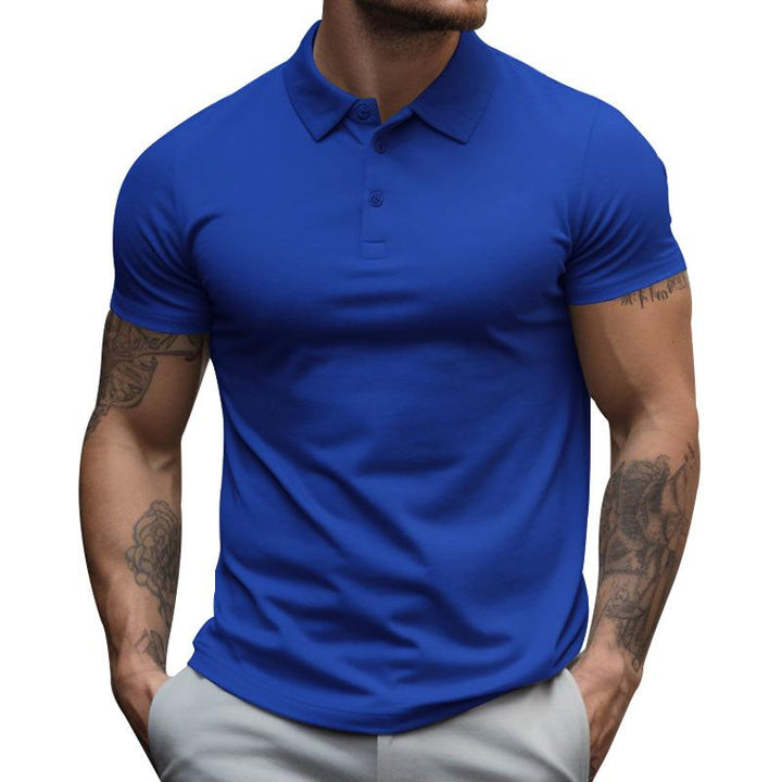 Polo Shirt Heren Korte Mouwen Slim Fit van Ademend Katoenen Blend – Diverse Kleuren Beschikbaar