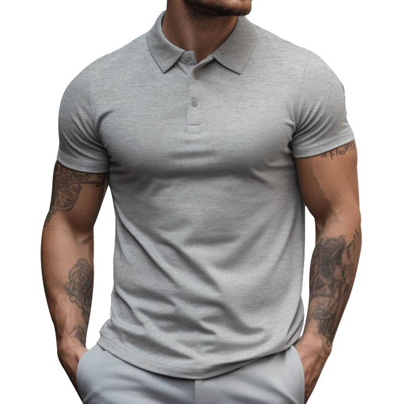 Polo Shirt Heren Korte Mouwen Slim Fit van Ademend Katoenen Blend – Diverse Kleuren Beschikbaar
