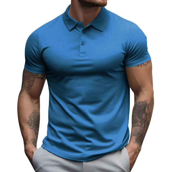 Polo Shirt Heren Korte Mouwen Slim Fit van Ademend Katoenen Blend – Diverse Kleuren Beschikbaar